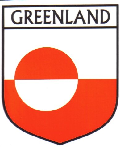Image 1 of Greenland Flag Country Flag Greenland Decals Stickers Set of 3