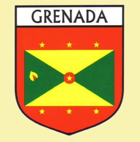 Image 0 of Grenada Flag Country Flag Grenada Decals Stickers Set of 3