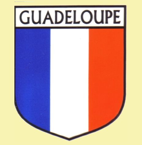 Image 0 of Guadeloupe Flag Country Flag Guadeloupe Decals Stickers Set of 3