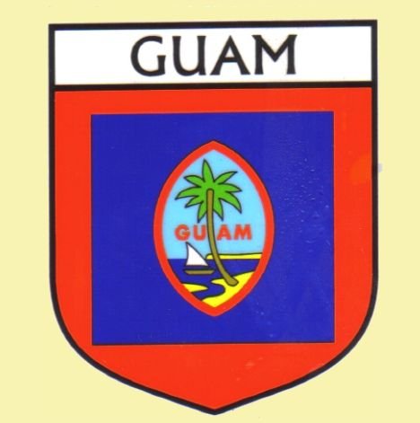 Image 0 of Guam Flag Country Flag Guam Decals Stickers Set of 3