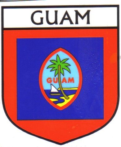 Image 1 of Guam Flag Country Flag Guam Decals Stickers Set of 3