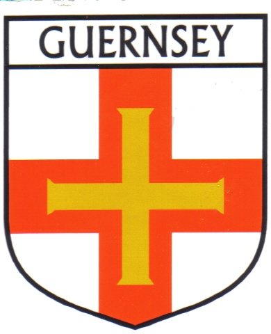 Image 1 of Guernsey Flag Country Flag Guernsey Decals Stickers Set of 3