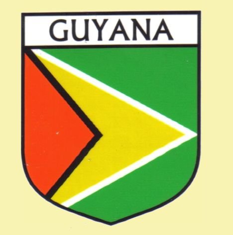 Image 0 of Guyana Flag Country Flag Guyana Decals Stickers Set of 3