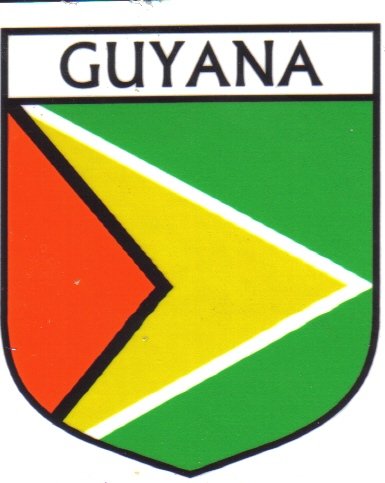 Image 1 of Guyana Flag Country Flag Guyana Decals Stickers Set of 3