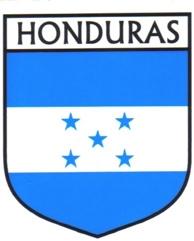 Image 1 of Honduras Flag Country Flag Honduras Decals Stickers Set of 3