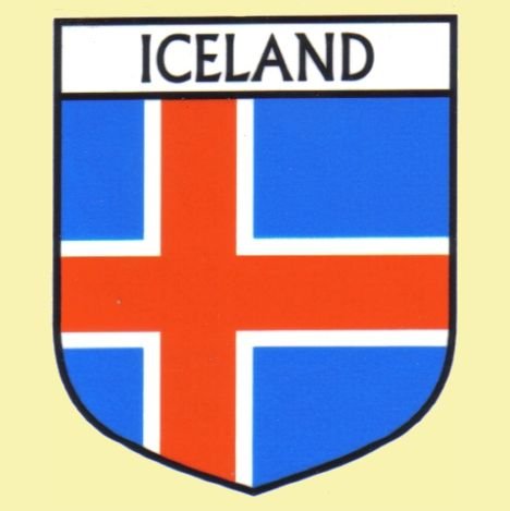Image 0 of Iceland Flag Country Flag Iceland Decal Sticker