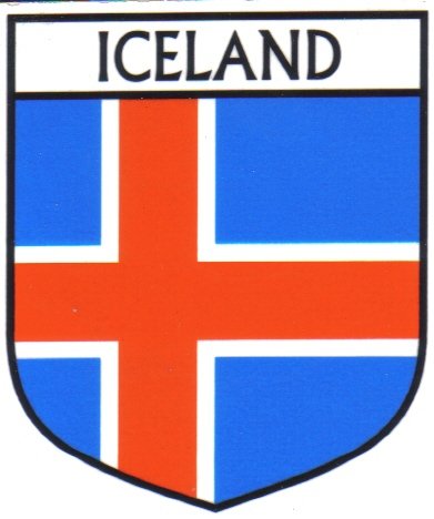 Image 1 of Iceland Flag Country Flag Iceland Decals Stickers Set of 3