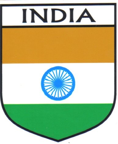 Image 1 of India Flag Country Flag India Decals Stickers Set of 3