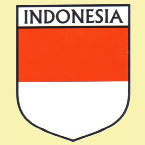 Image 0 of Indonesia Flag Country Flag Indonesia Decals Stickers Set of 3