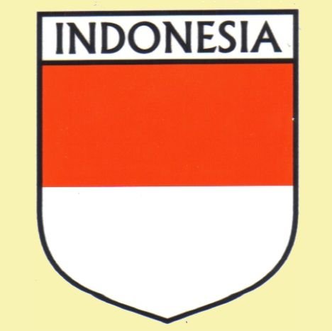 Image 0 of Indonesia Flag Country Flag Indonesia Decals Stickers Set of 3