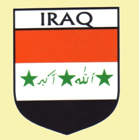 Image 0 of Iraq Flag Country Flag Iraq Decals Stickers Set of 3