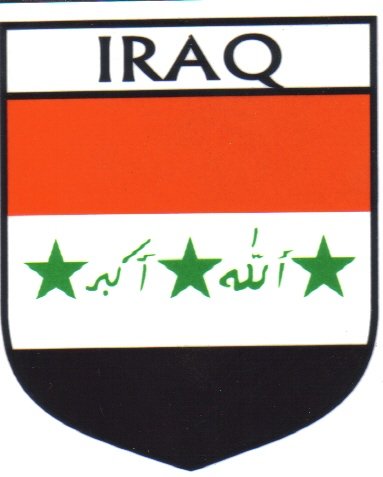 Image 1 of Iraq Flag Country Flag Iraq Decals Stickers Set of 3