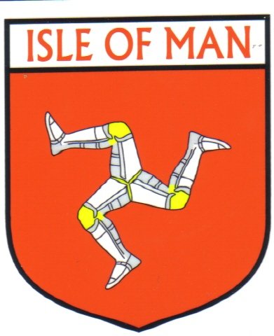 Image 1 of Isle Of Man Flag Country Flag Isle Of Man Decals Stickers Set of 3