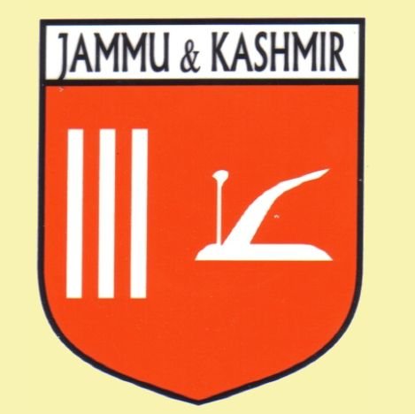 Image 0 of Jammu And Kashmir Flag Country Flag Jammu And Kashmir Decals Stickers Set of 3
