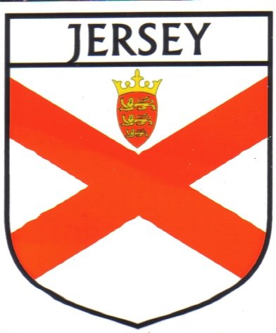 Image 1 of Jersey Flag Country Flag Jersey Decals Stickers Set of 3