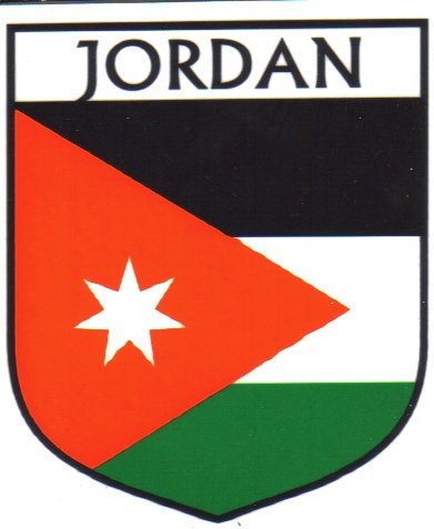 Image 1 of Jordan Flag Country Flag Jordan Decals Stickers Set of 3
