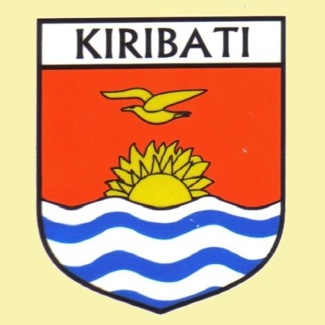 Image 0 of Kiribati Flag Country Flag Kiribati Decals Stickers Set of 3