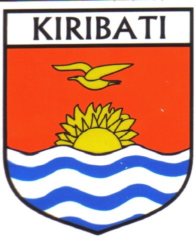 Image 1 of Kiribati Flag Country Flag Kiribati Decals Stickers Set of 3