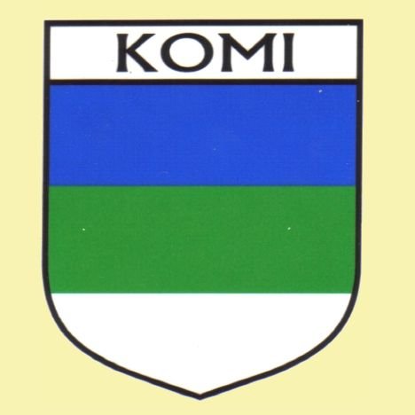 Image 0 of Komi Flag Country Flag Komi Decals Stickers Set of 3