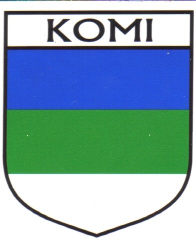 Image 1 of Komi Flag Country Flag Komi Decals Stickers Set of 3