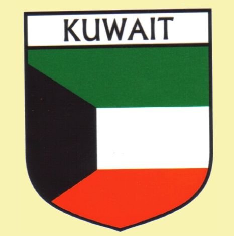 Image 0 of Kuwait Flag Country Flag Kuwait Decals Stickers Set of 3