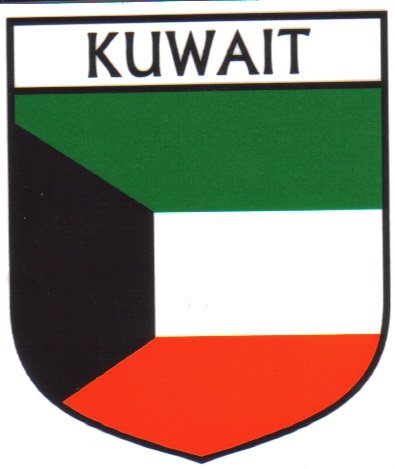 Image 1 of Kuwait Flag Country Flag Kuwait Decals Stickers Set of 3