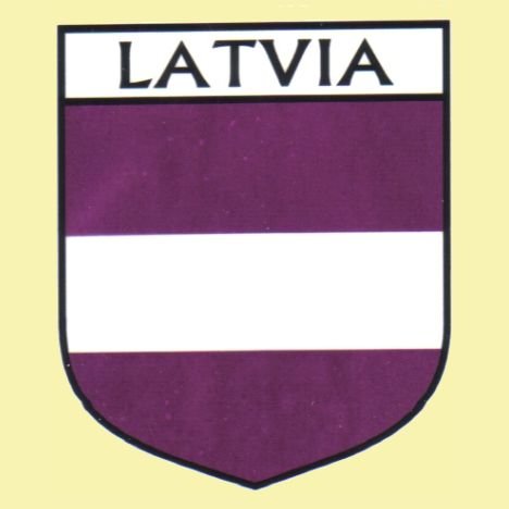 Image 0 of Latvia Flag Country Flag Latvia Decal Sticker