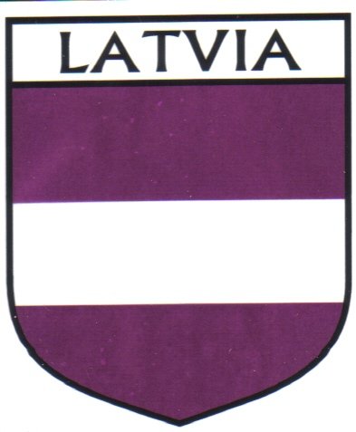 Image 1 of Latvia Flag Country Flag Latvia Decal Sticker