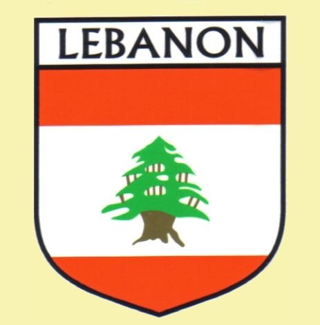 Image 0 of Lebanon Flag Country Flag Lebanon Decals Stickers Set of 3