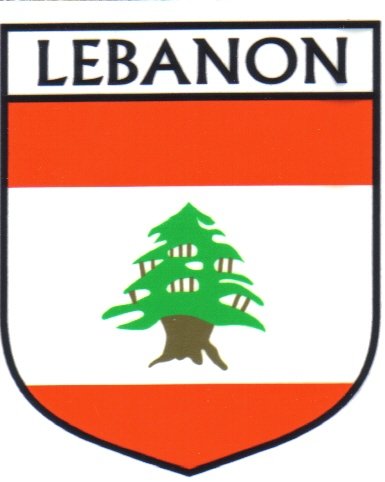 Image 1 of Lebanon Flag Country Flag Lebanon Decal Sticker