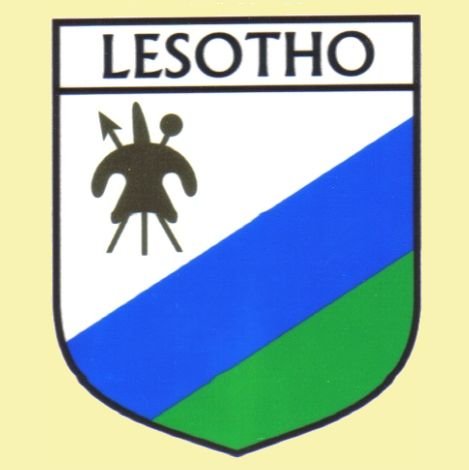 Image 0 of Lesotho Flag Country Flag Lesotho Decals Stickers Set of 3