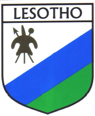 Image 1 of Lesotho Flag Country Flag Lesotho Decals Stickers Set of 3