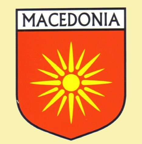 Image 0 of Macedonia 1 Flag Country Flag Macedonia 1 Decals Stickers Set of 3