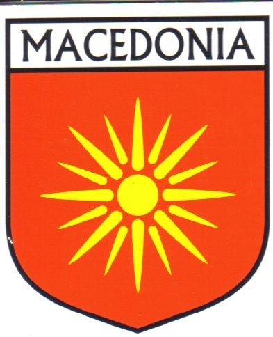 Image 1 of Macedonia 1 Flag Country Flag Macedonia 1 Decals Stickers Set of 3