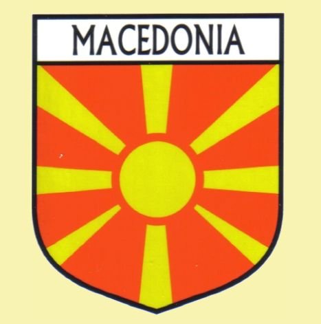 Image 0 of Macedonia 2 Flag Country Flag Macedonia 2 Decals Stickers Set of 3
