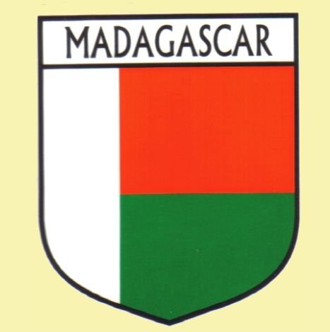 Image 0 of Madgascar Flag Country Flag Madagascar Decal Sticker