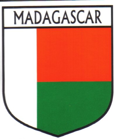 Image 1 of Madagascar Flag Country Flag Madagascar Decals Stickers Set of 3
