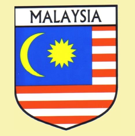 Image 0 of Malaysia Flag Country Flag Malaysia Decals Stickers Set of 3
