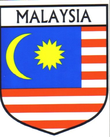 Image 1 of Malaysia Flag Country Flag Malaysia Decals Stickers Set of 3