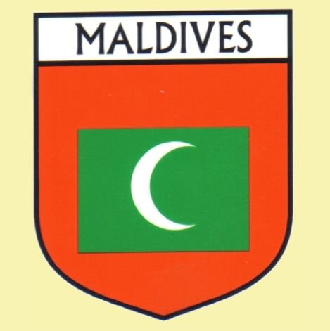 Image 0 of Maldives Flag Country Flag Maldives Decals Stickers Set of 3