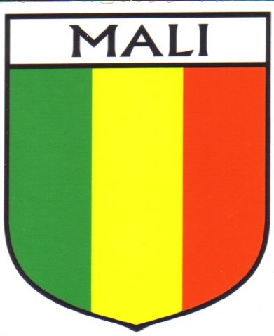 Image 1 of Mali Flag Country Flag Mali Decals Stickers Set of 3
