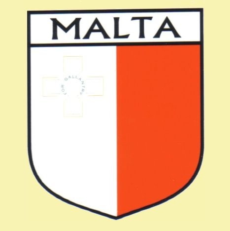 Image 0 of Malta Flag Country Flag Malta Decals Stickers Set of 3