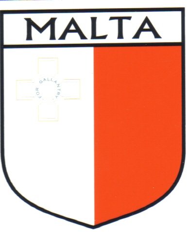 Image 1 of Malta Flag Country Flag Malta Decals Stickers Set of 3