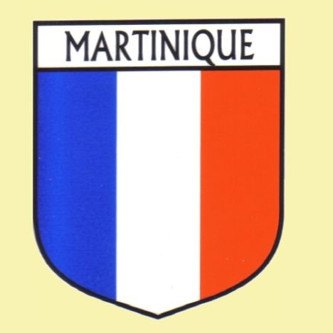 Image 0 of Martinique Flag Country Flag Martinique Decals Stickers Set of 3