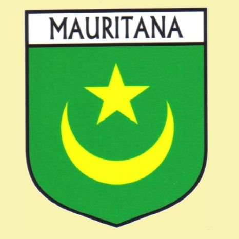 Image 0 of Mauritana Flag Country Flag Mauritana Decals Stickers Set of 3