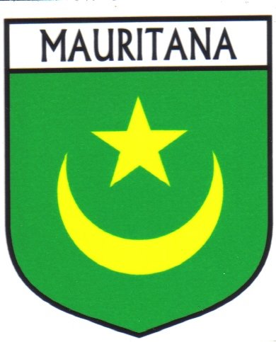 Image 1 of Mauritana Flag Country Flag Mauritana Decals Stickers Set of 3