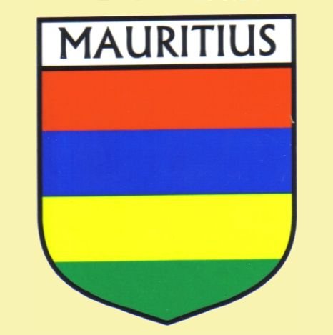 Image 0 of Mauritius Flag Country Flag Mauritius Decals Stickers Set of 3