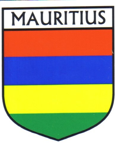 Image 1 of Mauritius Flag Country Flag Mauritius Decals Stickers Set of 3