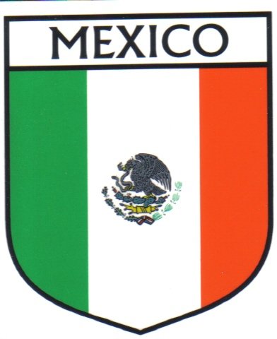 Image 1 of Mexico Flag Country Flag Mexico Decals Stickers Set of 3