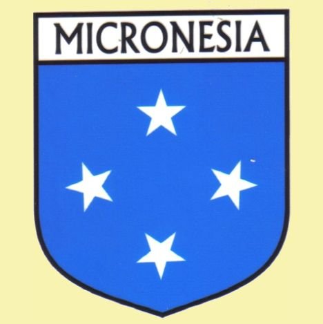 Image 0 of Micronesia Flag Country Flag Micronesia Decals Stickers Set of 3